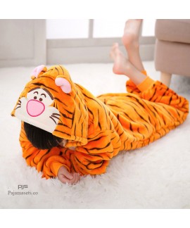 babies' Long sleeve cartoon animal flannel pajamas cute sleepwear sets for children