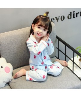 Long Sleeve Children's Two Sets of pajamas for spring comfy sleepwear sets for boys and girls