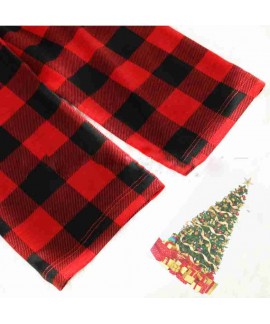 New Merry Christmas Antler Top and Plaid Pants Family Matching Pajama Set