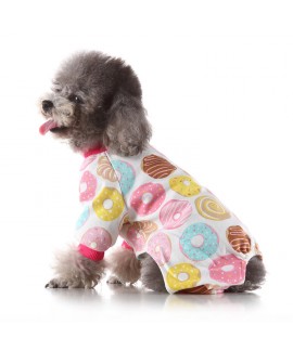Pet Clothes Home Clothes Pet Pajamas Dog Donut Autumn and Winter Pajamas