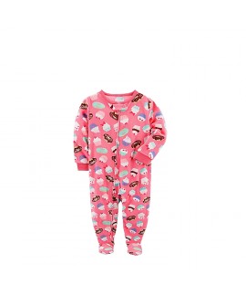Simple Baby Loose-Fit Fleece Footless Animal And D...