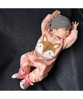 Simple Baby Loose-Fit Fleece Footless Animal And Donut Flannel Pajamas