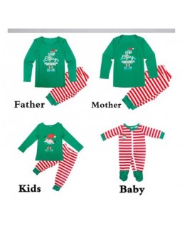 Christmas parent-child pj sets comfy print family lounge pajamas