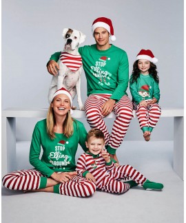 Christmas parent-child pj sets comfy print family ...