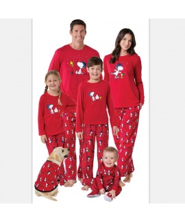 Cheap parent-child pajamas for Christmas printed c...