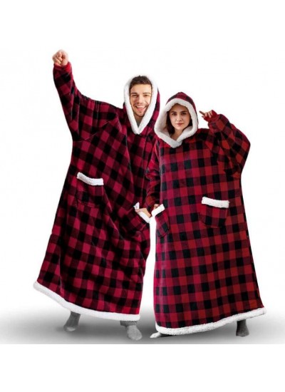 Christmas Flannel Pajamas His and Hers TV Blanket Oversized Thickened Pajamas