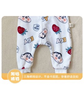 Children's Cartoon Leg Sleeping Bag Thickening Warm Cotton Flannel Pajamas