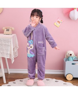 Autumn and Winter Disney Bunny Flannel Zipper One-...