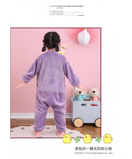 Autumn and Winter Disney Bunny Flannel Zipper One-piece Pajamas Child