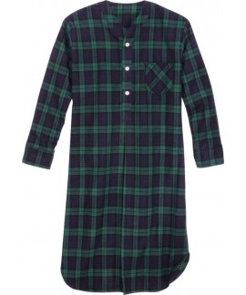 Winter Cotton Plaid Long Skirt Anti-static Female and Male Classic Flannel Nightgown