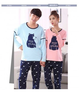 Parent-child autumn models cotton family of three long-sleeved mother and daughter home service