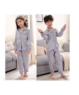 Mother and Daughter Family of Three Outfit Ice Silk Parent-child Pajamas