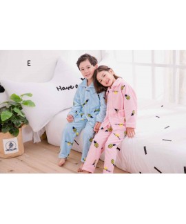 Thin section silk long-sleeved trousers Parent-child family pajamas wholesale