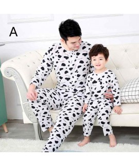 Thin section silk long-sleeved trousers Parent-child family pajamas wholesale