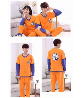 Spring parent-child pajamas Goku long sleeve cotton home family suit