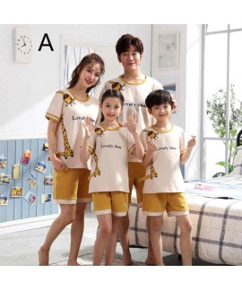 Cotton parent-child boys and girls cute comfortable wearing family suit