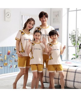 Cotton parent-child boys and girls cute comfortable wearing family suit