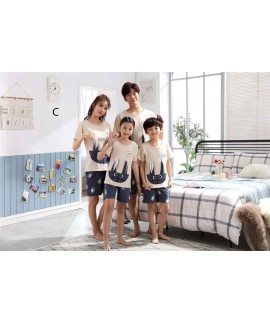Cotton parent-child boys and girls cute comfortable wearing family suit
