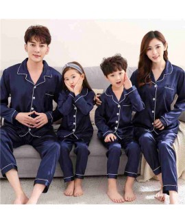 Spring mother and daughter pajamas family fitted i...