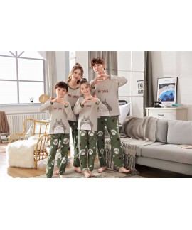 Cotton spring and autumn long-sleeved family of th...