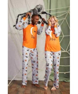 Halloween new pumpkin pajamas set family parent-child wear