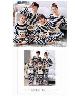 Flannel parent-child pajamas family wear coral fleece home service