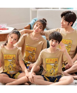 Summer Cotton short-sleeved parent-child family we...