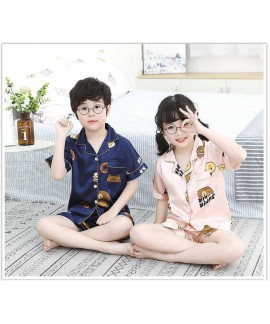 Summer Family Of Three Short Sleeve Mother And Child Cute Cartoon Pajamas