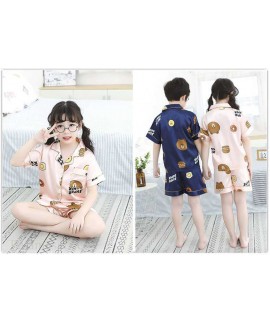 Summer Family Of Three Short Sleeve Mother And Child Cute Cartoon Pajamas