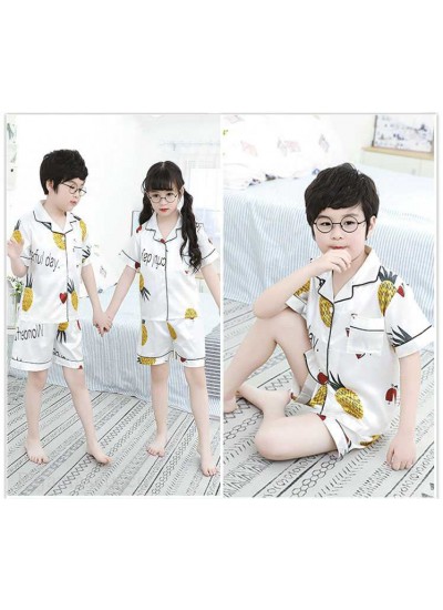 Summer Family Of Three Short Sleeve Mother And Child Cute Cartoon Pajamas