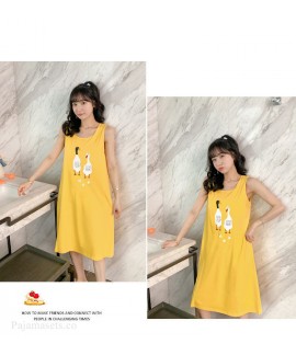 Summer vest sweet Monter And Child Sleeveless Cartoon Princess night wear