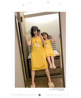 Summer vest sweet Monter And Child Sleeveless Cartoon Princess night wear