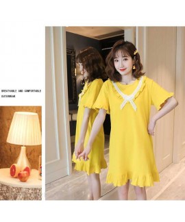 Nightdresses summer short-sleeved parent-child one-piece pajamas Suit