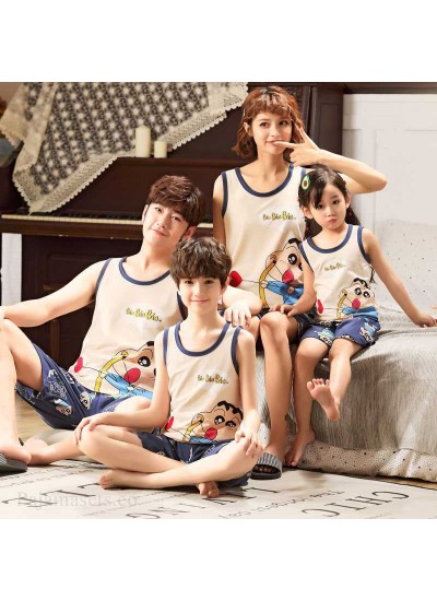 Sleeveless Cotton vests for a family of three or four home service summer