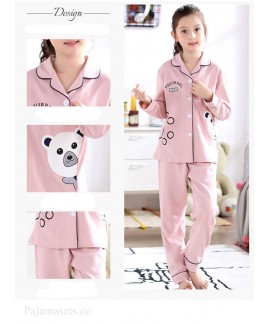 Spring and autumn long-sleeved cotton parent-child family wear home service suit