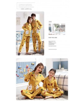 Parent-child cardigan cotton long-sleeved three-person autumn and winter home service suit