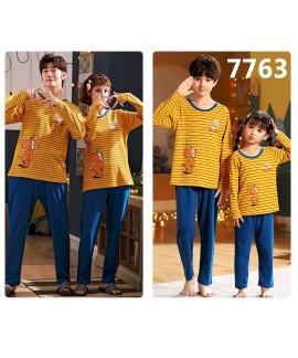 Parent-child children autumn and winter long-sleeved pure cotton home wear