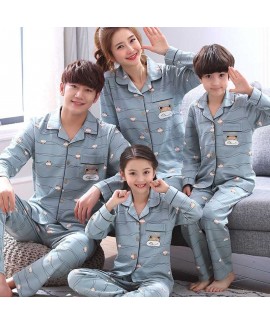 Spring a family of three long-sleeved night wear c...