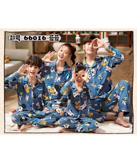 Starry sky pattern pajamas long-sleeved family wear mother and daughter suit