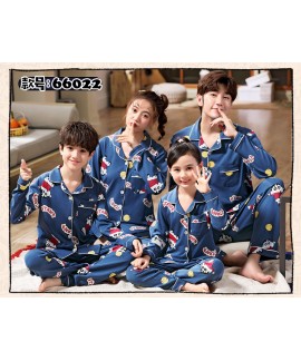 Starry sky pattern pajamas long-sleeved family wear mother and daughter suit