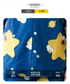 Starry sky pattern pajamas long-sleeved family wear mother and daughter suit