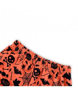 European and American Halloween Festival Printed Parent-child Pajama Set