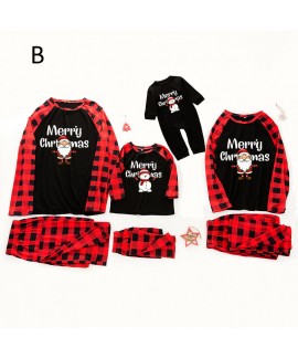 Christmas pajamas family with European and American parent-child wear