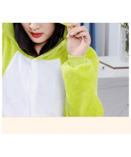 Winter Cartoon parent-child family one-piece frog cute green home clothes pajamas