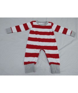 Christmas parent-child wear striped home wear pajamas two-piece set