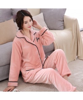 winter couples' cheap flannel pajamas thicken set pjs for men pyjamas sets women