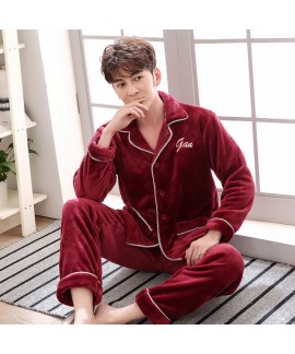 winter couples' cheap flannel pajamas thicken set pjs for men pyjamas sets women