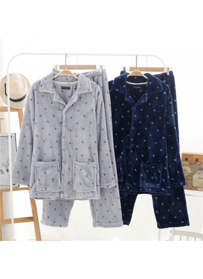 Thickened Flannel pjs cheap Men's pajamas Wholesale sleepwear