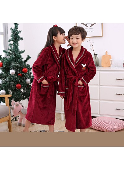 children's comfy pajamas and robe sets cheap flannel nightgown for boys and girls