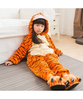 girls cartoon animal conjoined pajamas for spring comfy Onesie pj sets for children